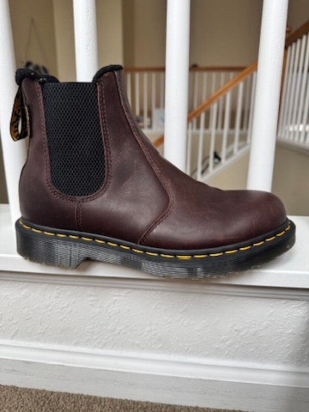 "Doc" Dr. Martens Brown Chelsea Boot with Warm Wair - US Men's 8, Women's 9 - Picture 3 of 8